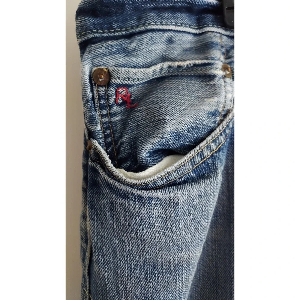 Polo Ralph Lauren Jeans Men's 34x32 Vintage 67 Straight Blue Medium Washed Denim